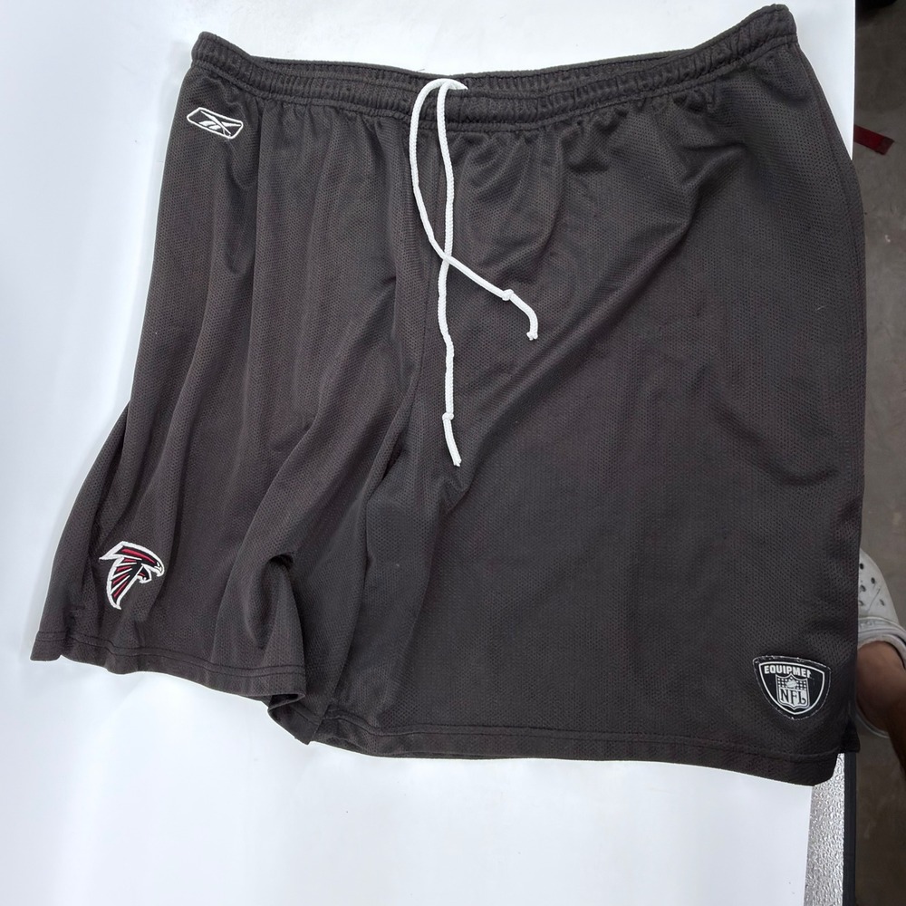 Vintage Reebok NFL Equipment Atlanta Falcons Shorts Mens 2XL Mesh Black Athletic
